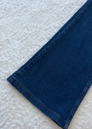 Parlak Lacivert Kadın Denim Jean - Görsel 4