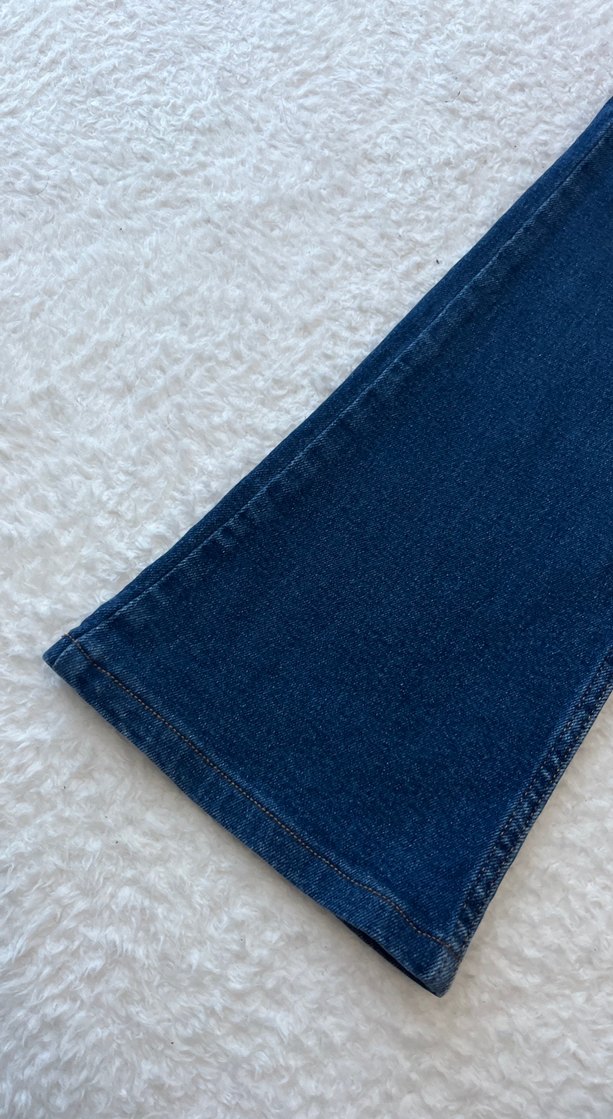 Parlak Lacivert Kadın Denim Jean - Görsel 4