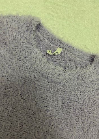 Gri Uzun Kollu Örgü Kadın Kazak - Görsel 3