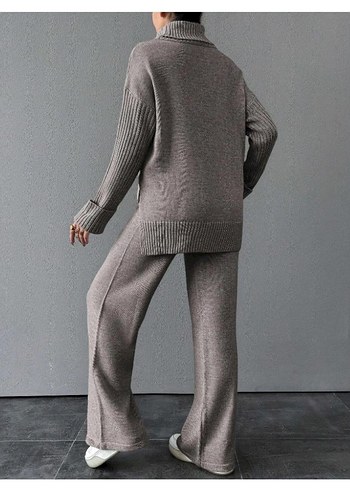 Balıkçı yaka %100 Akrilik triko takım - Görsel 2