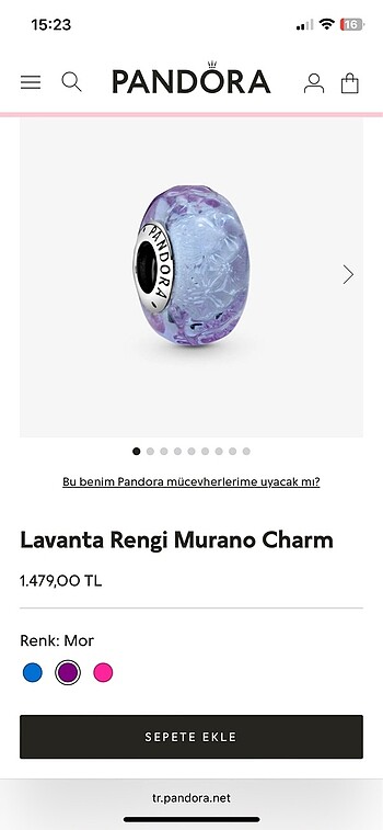 Pandora charm