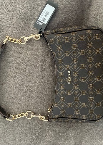 Vakko Zincir Detaylı Kahverengi Kadın Çanta - Görsel 3