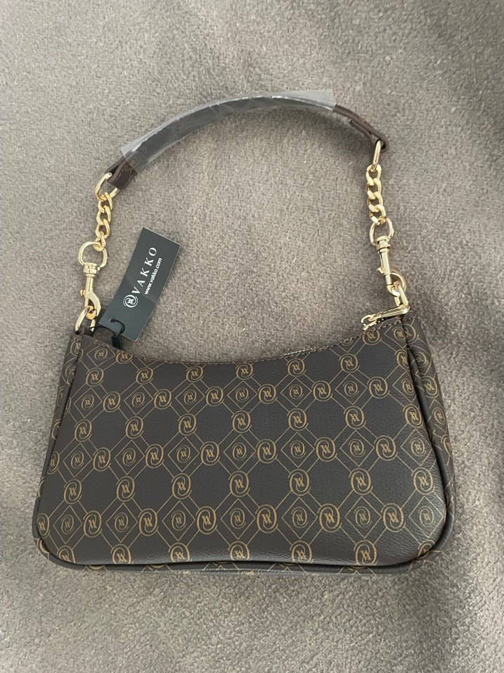 Vakko Zincir Detaylı Kahverengi Kadın Çanta - Görsel 4