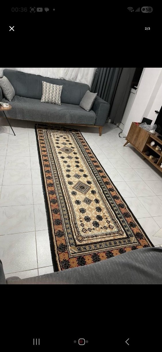 Klasik Desenli Çok Renkli Uzun Halı - Görsel 2