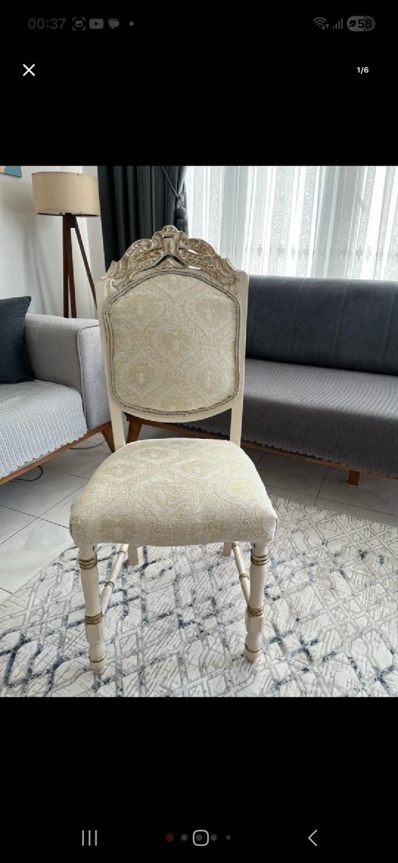 Sandalye beyaz ahşap - Görsel 3