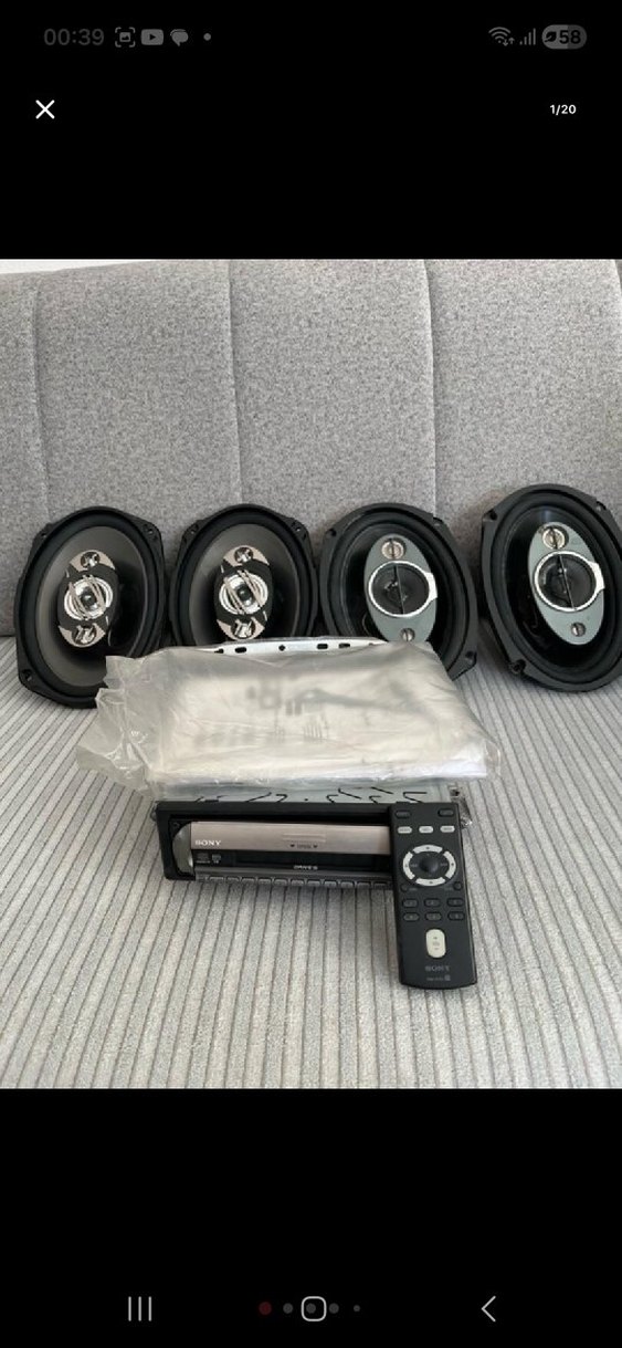 4 Hoparlörlü Siyah Gri Müzik Sistemi - Görsel 2