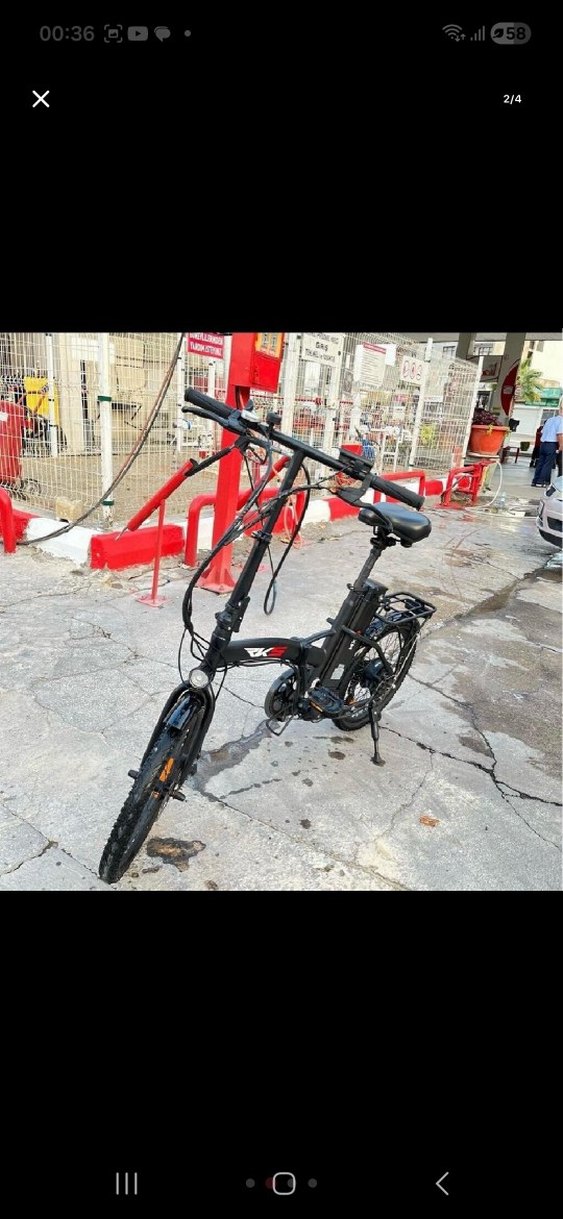 Katlanabilir Siyah Elektrikli Bisiklet - Görsel 3