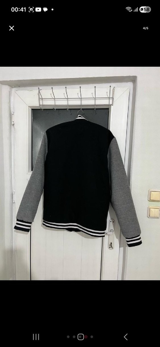 Erkek Çocuk Gri Düğmeli Street Wear Ceket - Görsel 2