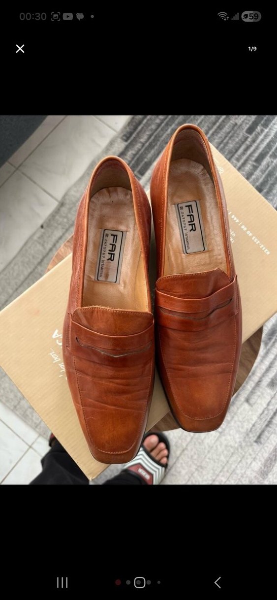 Bej Parlak Deri Erkek Klasik Ayakkabı - Görsel 3