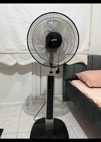 Ayarlanabilir Yükseklikli Beyaz-Gri Ayaklı Vantilatör - Görsel 2