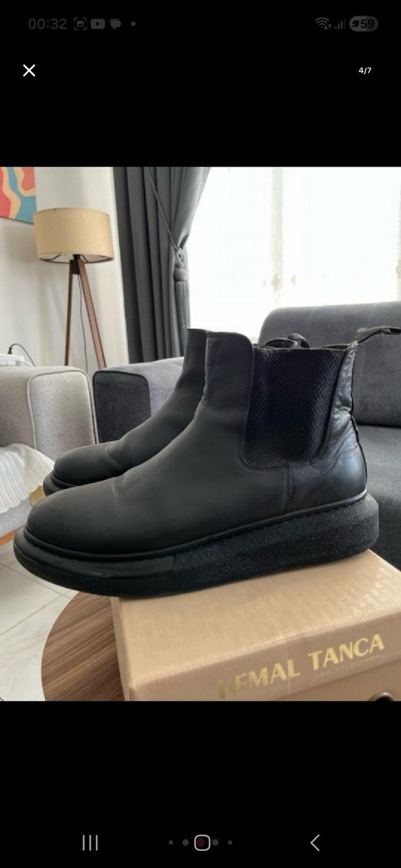 Siyah Platform erkek deri bot - Görsel 2