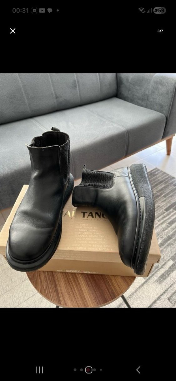 Siyah Platform erkek deri bot - Görsel 4