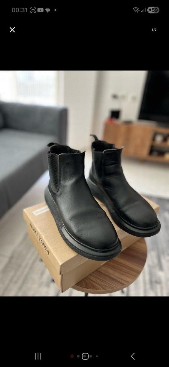 Siyah Platform erkek deri bot - Görsel 3