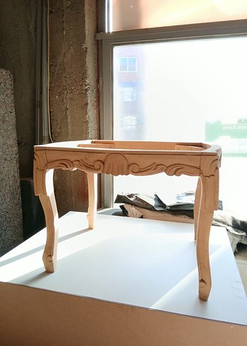 ham oymalı dekoratif sehpa - Görsel 4