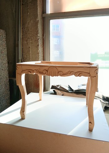 ham oymalı dekoratif sehpa - Görsel 5