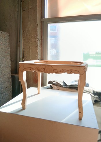 ham oymalı dekoratif sehpa - Görsel 3