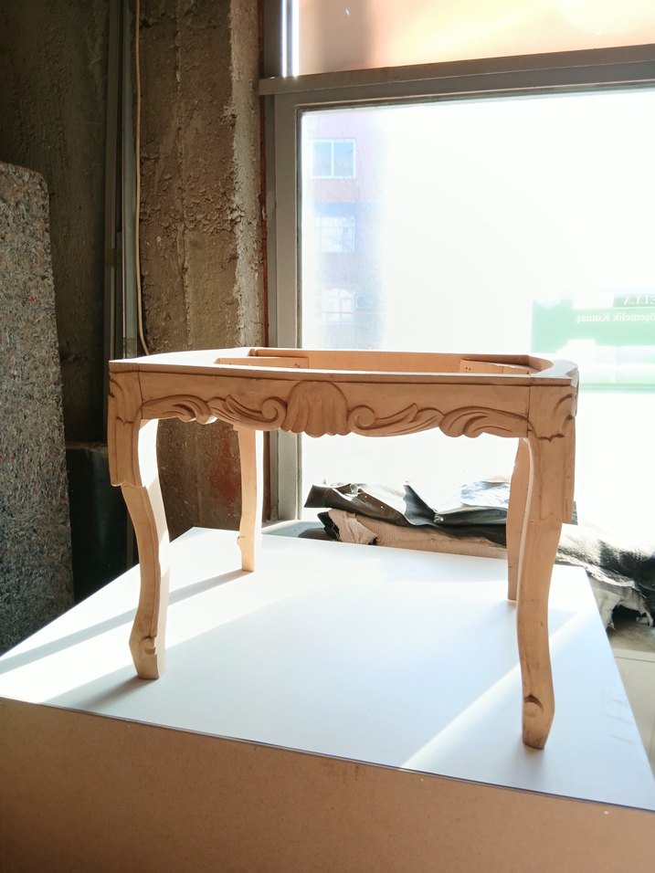 ham oymalı dekoratif sehpa - Görsel 5