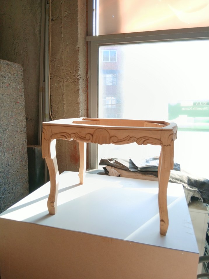 ham oymalı dekoratif sehpa - Görsel 3