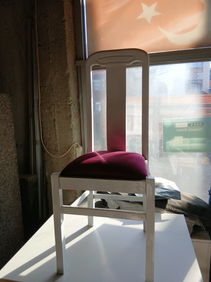 Beyaz yemek sandalyesi - Görsel 5