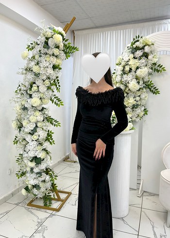 SATILIK S BEDEN SİYAH KADİFE ABİYE - Görsel 2