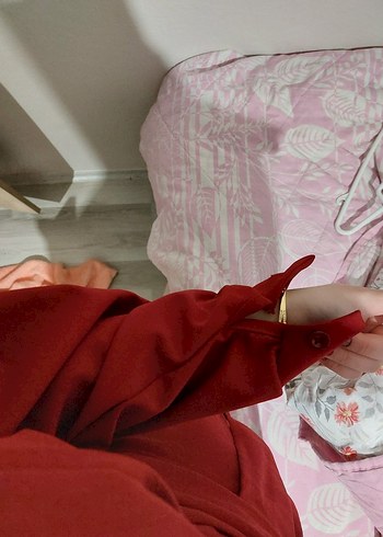 Kırmızı Kadın Midi Elbise - Görsel 3