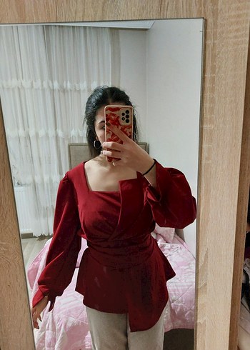 Kırmızı Kadın Midi Elbise - Görsel 2