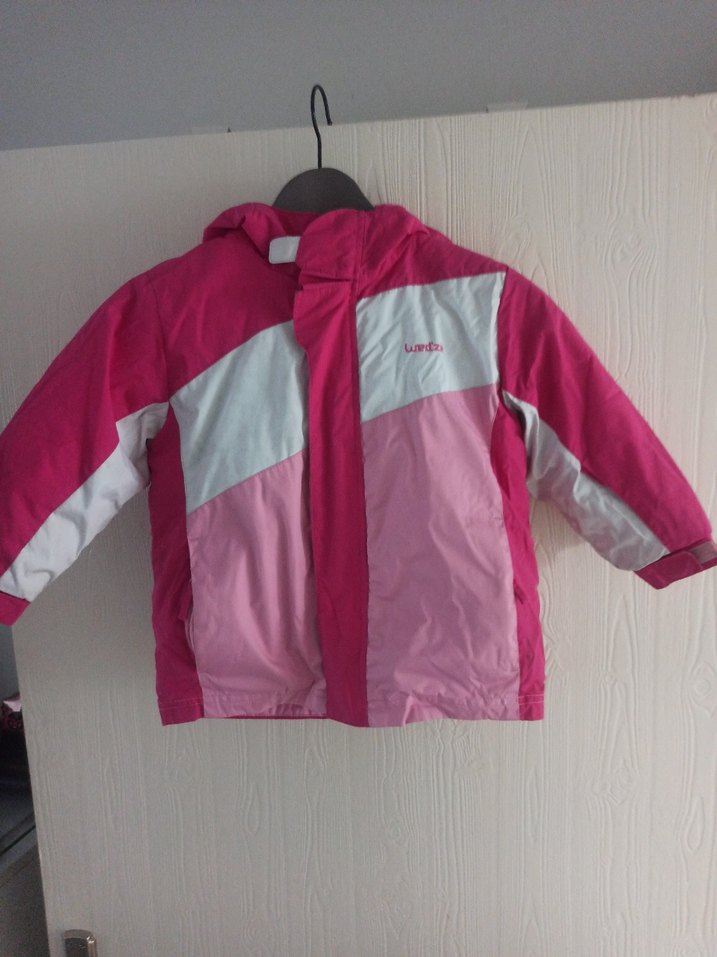 Kız Çocuk Renkli Fermuarlı Mont - Görsel 2