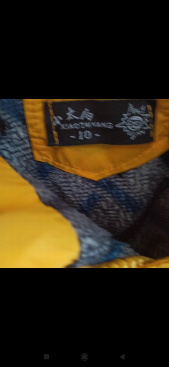 Sarı Erkek Çocuk Baskılı Düğmeli Mont - Görsel 4