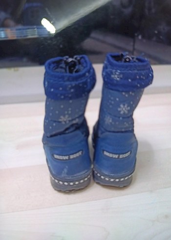 Kız Çocuk Mavi Kar Desenli Kışlık Bot - Görsel 4