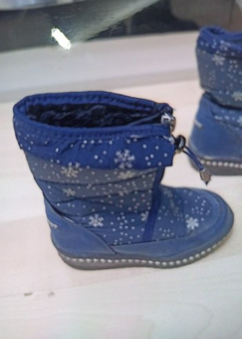 Kız Çocuk Mavi Kar Desenli Kışlık Bot - Görsel 6