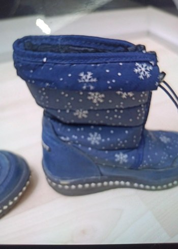 Kız Çocuk Mavi Kar Desenli Kışlık Bot - Görsel 7