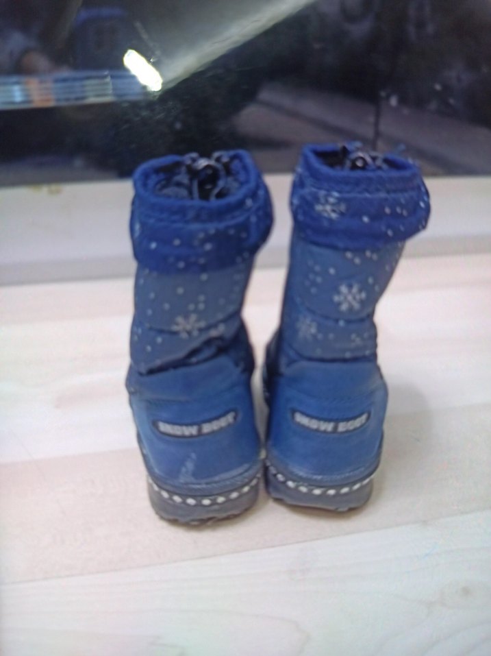 Kız Çocuk Mavi Kar Desenli Kışlık Bot - Görsel 4