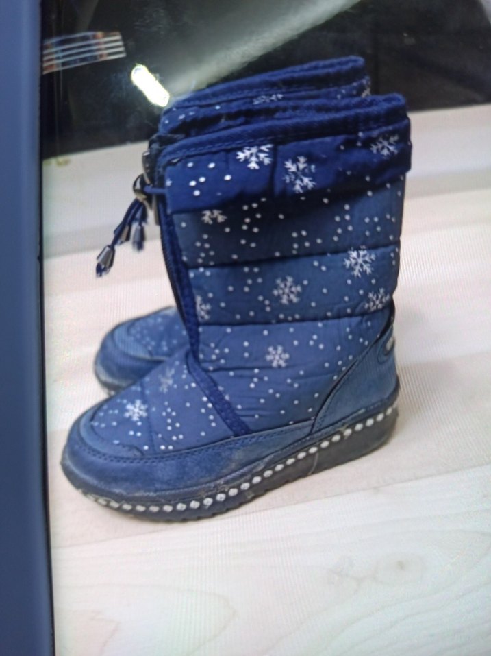 Kız Çocuk Mavi Kar Desenli Kışlık Bot - Görsel 5