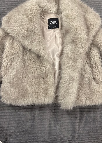 Bej Kadın Kürk zara - Görsel 5