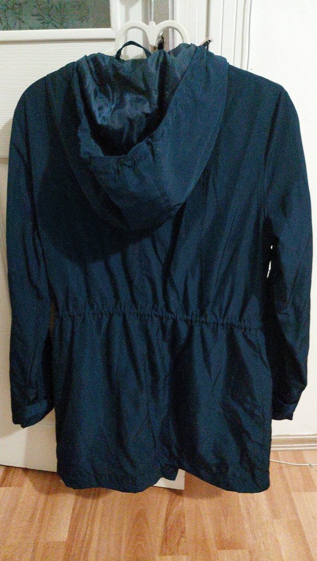 Kadın Mavi Kemerli Midi Ceket - Görsel 2