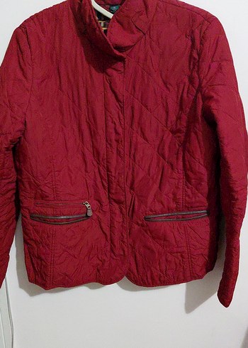 Bordo Fermuarlı Kadın Ceket - Görsel 2