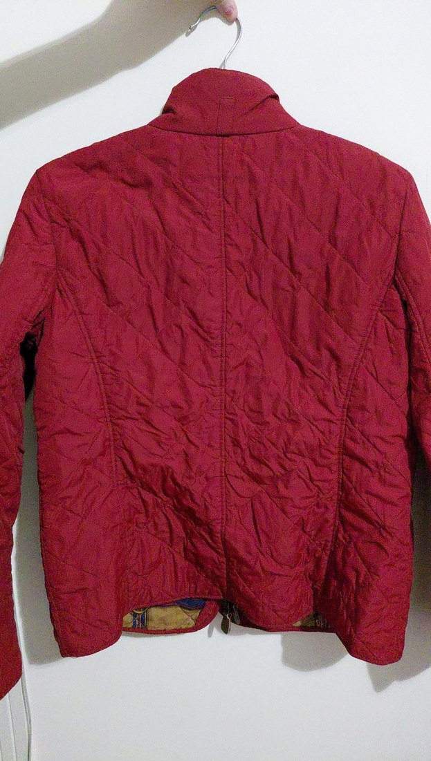 Bordo Fermuarlı Kadın Ceket - Görsel 3