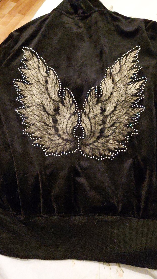 Siyah Nakışlı Süet Kapüşonlu Goth Ceket - Görsel 2