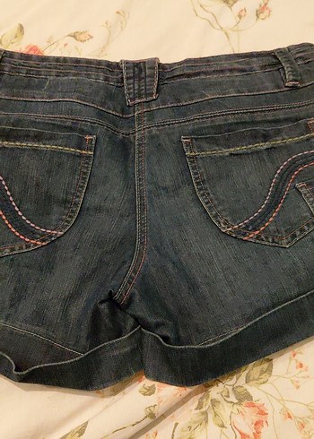 Kadın Gri Denim Midi Şort - Görsel 2