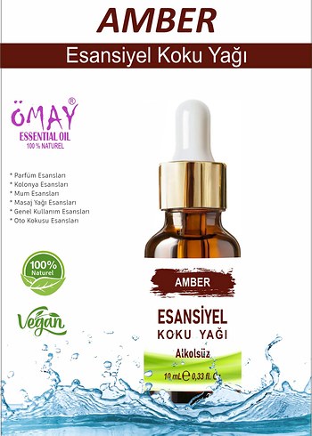 Amber Esansiyel Koku Yağı Alkolsüz 10 ml - Görsel 2