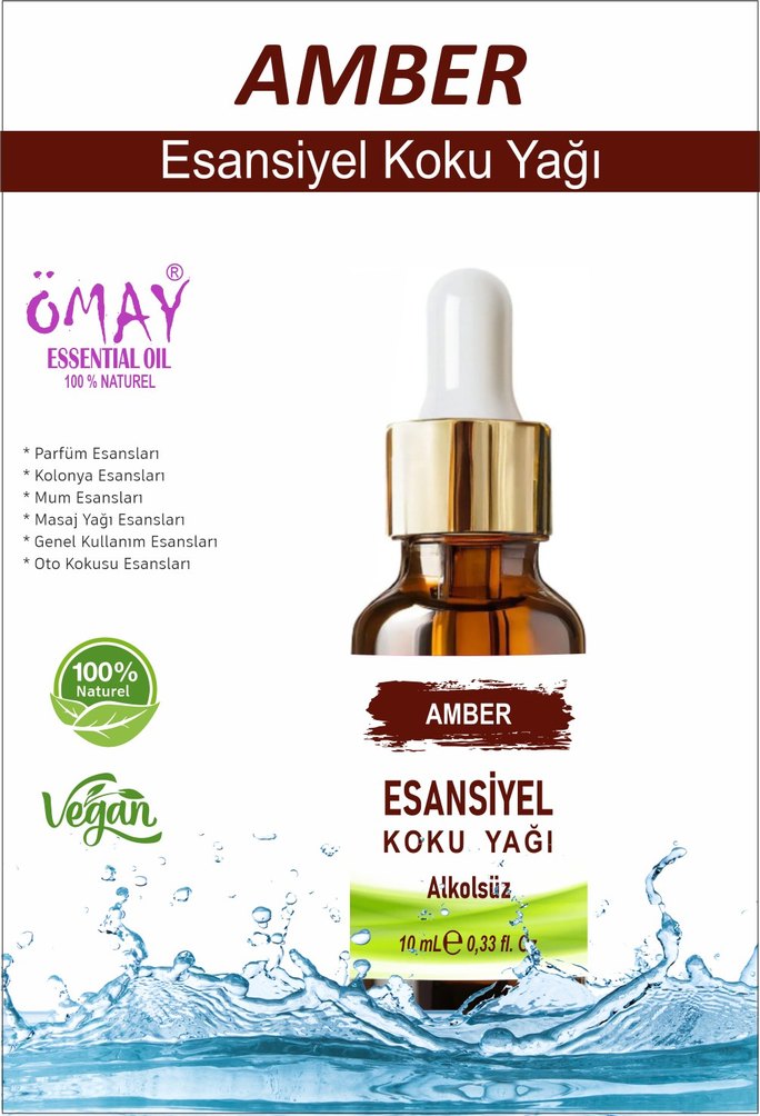 Amber Esansiyel Koku Yağı Alkolsüz 10 ml - Görsel 2