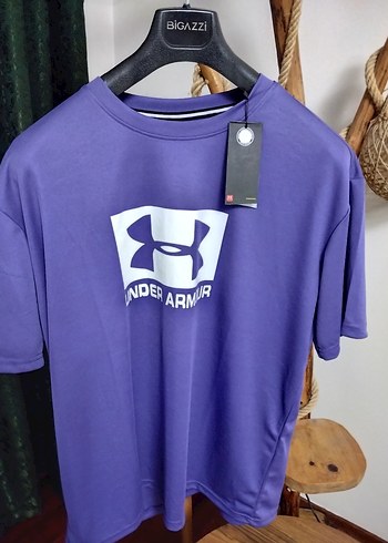 Mor Under Armour Erkek Spor Tişörtü - Görsel 2