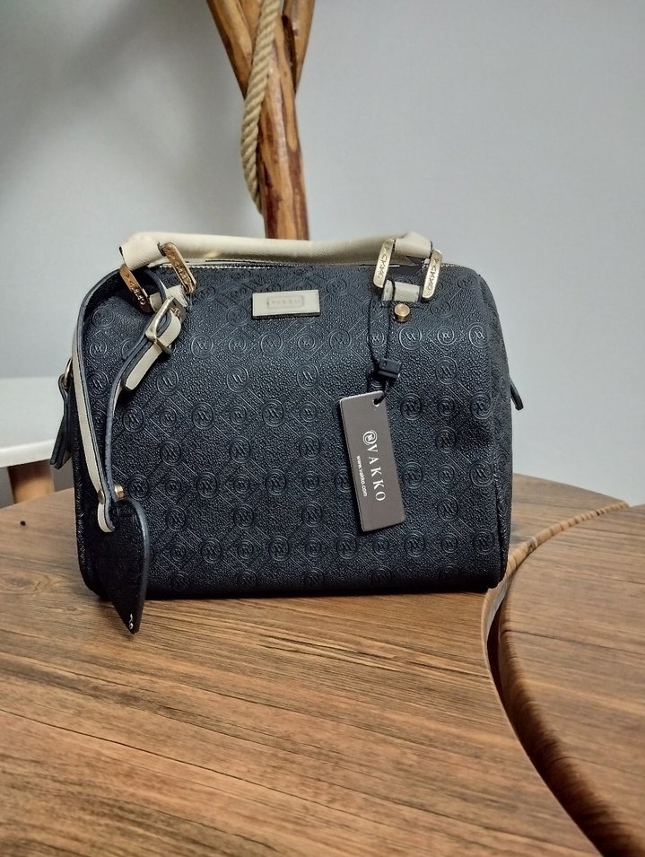 Vakko Siyah Deri Kadın Çanta - Görsel 2