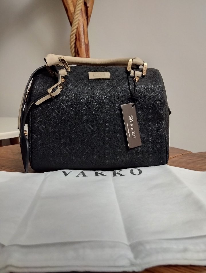 Vakko Siyah Deri Kadın Çanta - Görsel 3