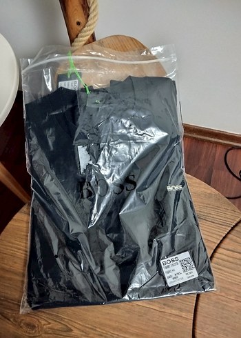 Gri BOSS Erkek Bisiklet Yaka Tişört - Görsel 4