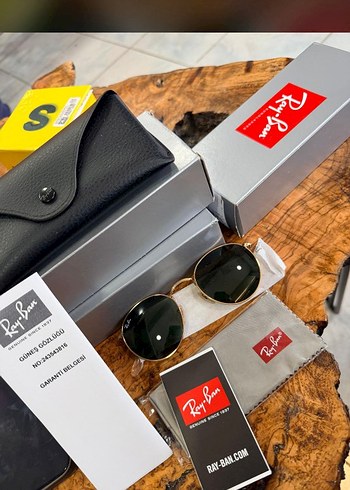 Ray-Ban Yuvarlak Gri ve sarı çerçeveli  unisex Güneş Gözlüğü - Görsel 4