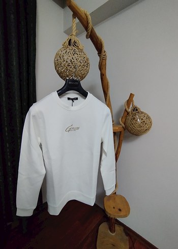 Beyaz Kadın Baskılı uzun kol Sweatshirt - Görsel 6