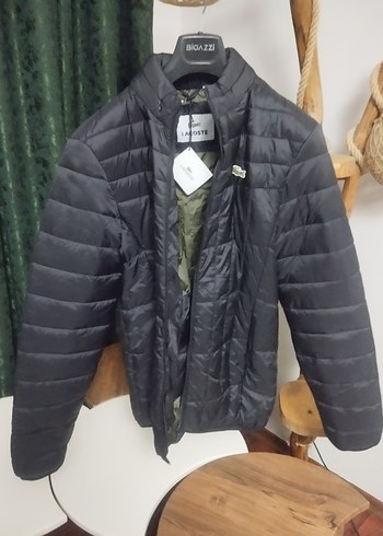 Siyah Erkek dik yaka kapitone Mont - Görsel 5