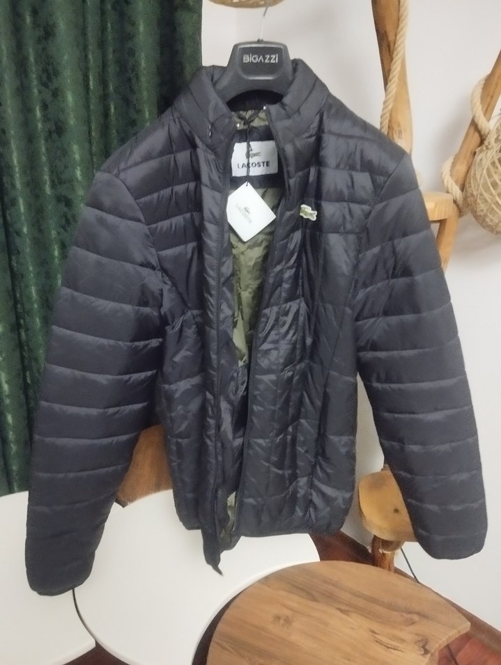 Siyah Erkek dik yaka kapitone Mont - Görsel 5