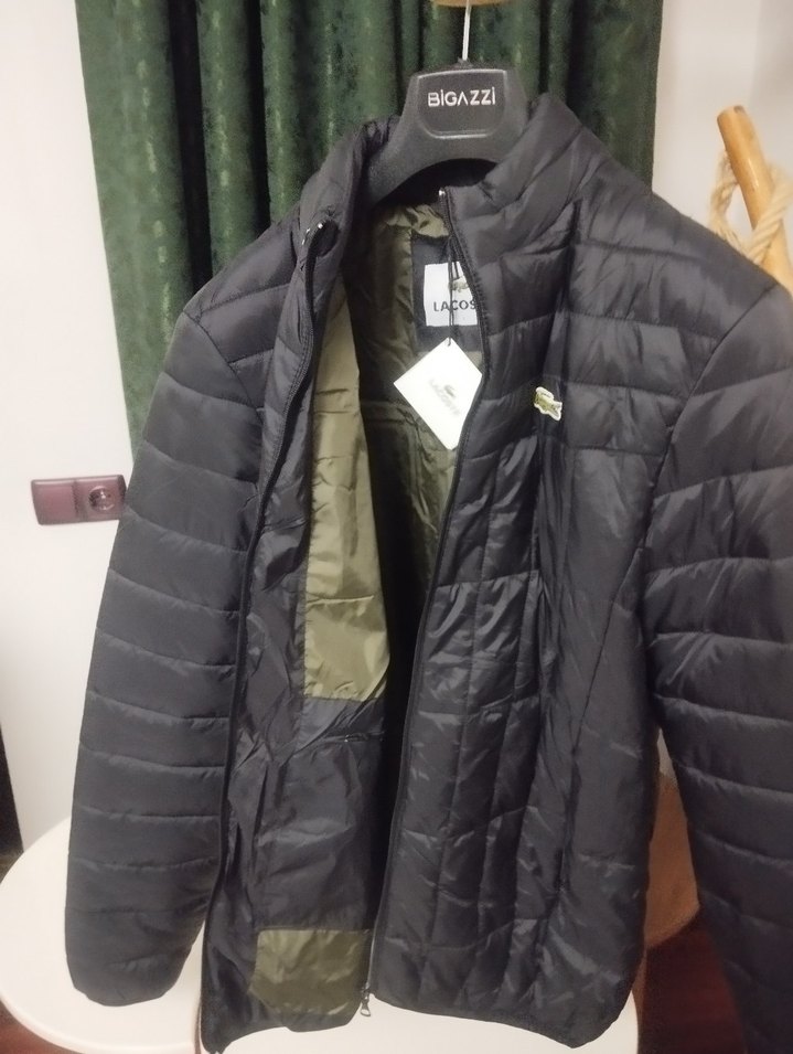 Siyah Erkek dik yaka kapitone Mont - Görsel 2